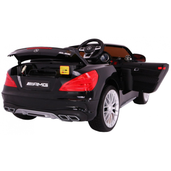 Mercedes AMG SL65 dla dzieci Lakier Czarny + Pilot + Bagażnik + Regulacja siedzenia + MP3 LED + Wolny Start